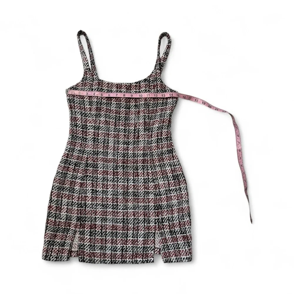 Stylish Plaid Mini Dress - Picture 6 of 10